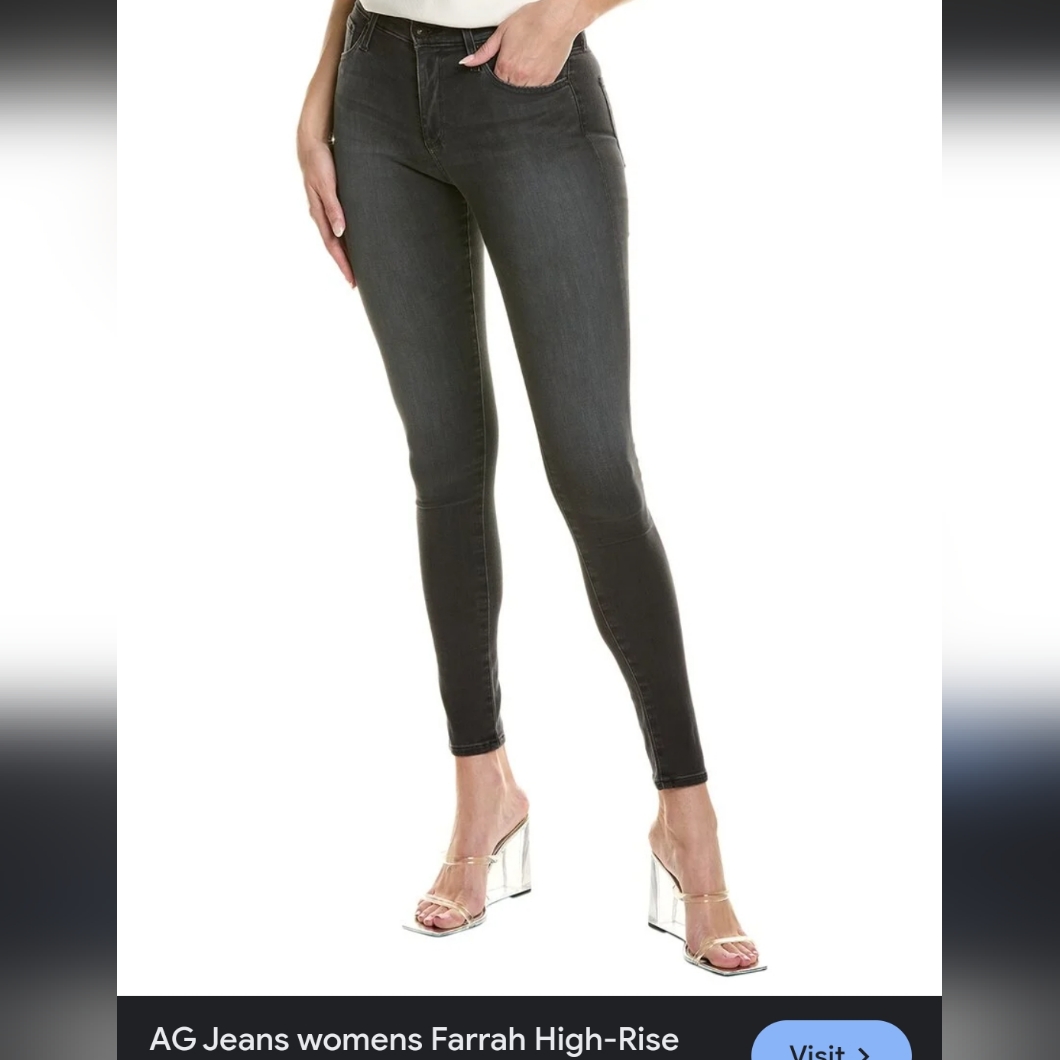 Nwt Ag The Farrah Highrise Coated Skinny Jeans
